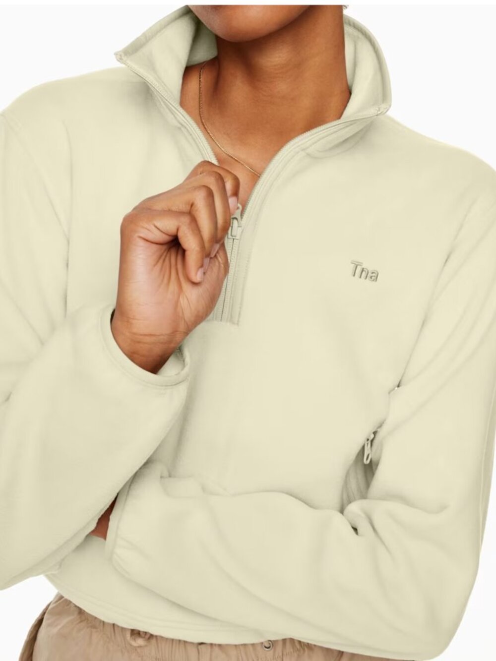 TNA Sno Polar Half 1/2 Zip Sweater Polartec Quarterzip